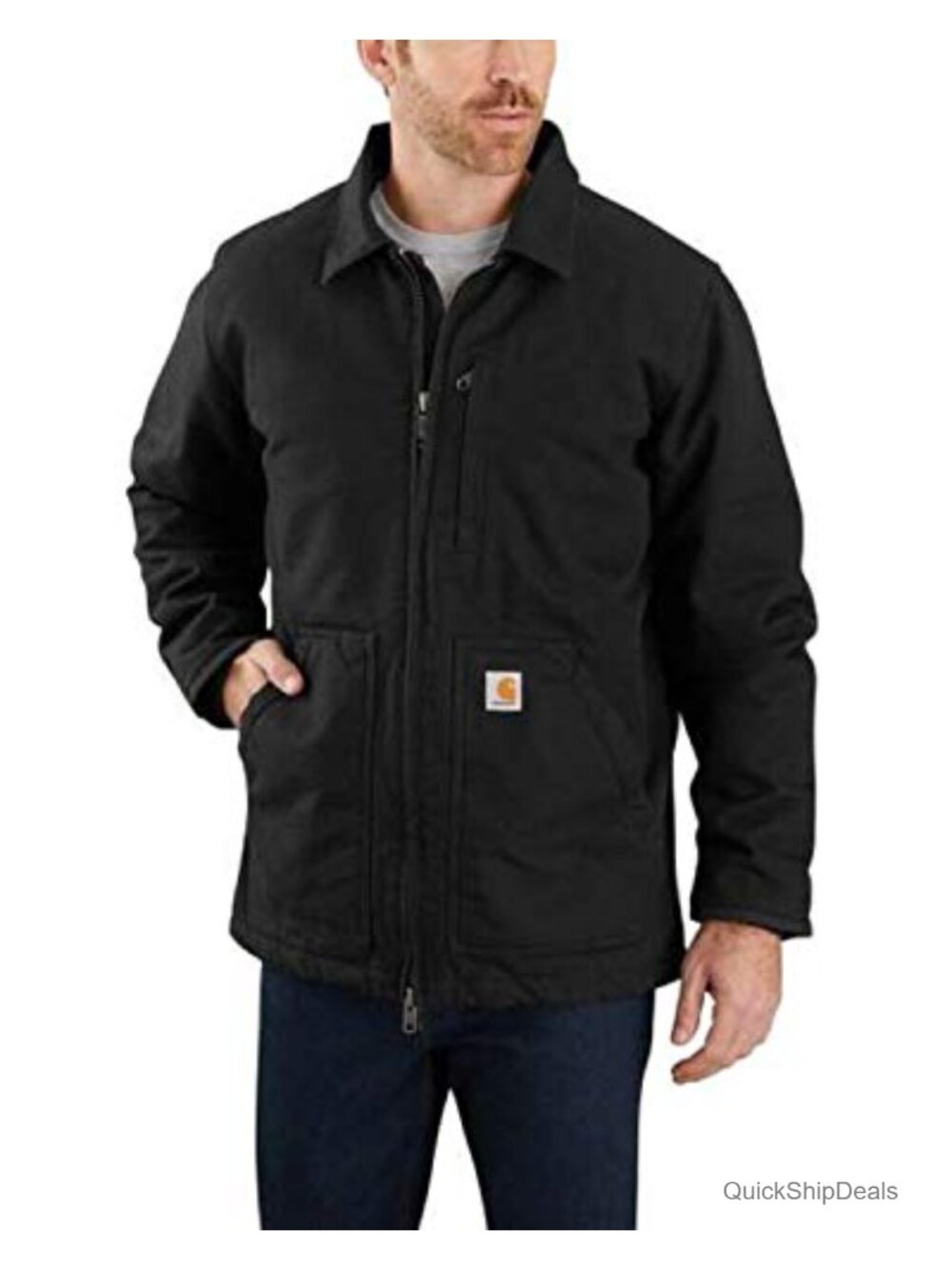 Washed Duck Ridge Lined Work Coat - Picture 1 of 4